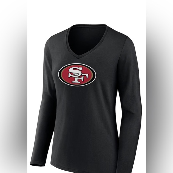 Fanatics San Francisco 49ers Garoppolo V Neck Long Sleeve Tee Size Medium - Picture 1 of 6